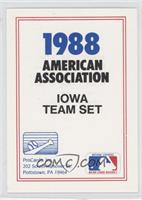 Team Checklist - Iowa Cubs