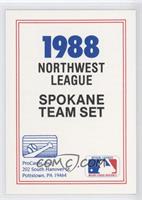 Team Checklist - Spokane Indians