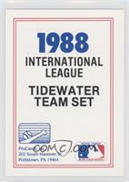 Team Checklist - Tidewater Tides