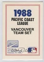 Team Checklist - Vancouver Canadians