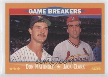 1988 Score - [Base] #650 - Don Mattingly, Jack Clark