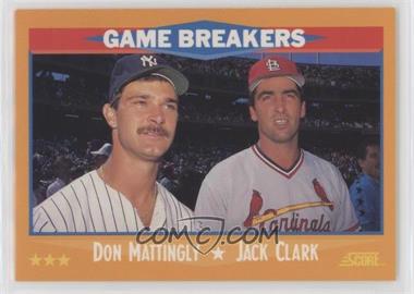 1988 Score - [Base] #650 - Don Mattingly, Jack Clark