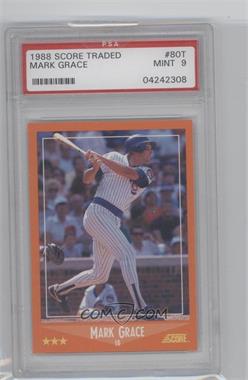 1988 Score Rookies & Traded - Factory Set [Base] #80T - Mark Grace [PSA 9 MINT]