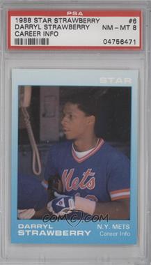 1988 Star Darryl Strawberry Blue - [Base] #6 - Darryl Strawberry [PSA 8 NM‑MT]