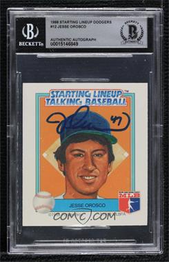 1988 Starting Lineup Talking Baseball - Los Angeles Dodgers #12 - Jesse Orosco [BAS BGS Authentic]