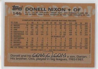 1988 Topps - [Base] - Blank Front #146 - Donell Nixon