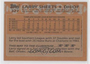 1988 Topps - [Base] - Blank Front #327 - Larry Sheets