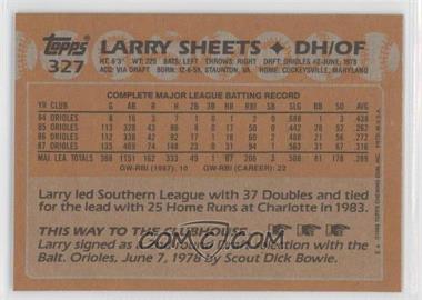 1988 Topps - [Base] - Blank Front #327 - Larry Sheets