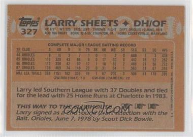 1988 Topps - [Base] - Blank Front #327 - Larry Sheets