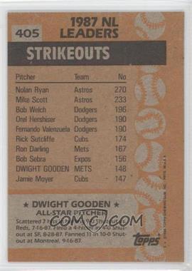 1988 Topps - [Base] - Blank Front #405 - All Star - Dwight Gooden