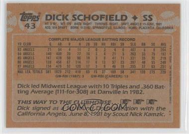 1988 Topps - [Base] - Blank Front #43 - Dick Schofield