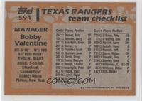 Team Checklist - Bobby Valentine