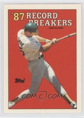 1988 Topps - [Base] - Collector's Edition (Tiffany) #3 - Record Breakers - Mark McGwire