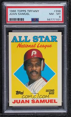 1988 Topps - [Base] - Collector's Edition (Tiffany) #398 - All Star - Juan Samuel [PSA 8 NM‑MT]