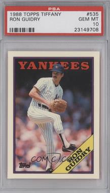 1988 Topps - [Base] - Collector's Edition (Tiffany) #535 - Ron Guidry [PSA 10 GEM MT]