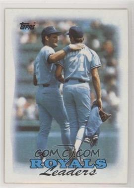1988 Topps - [Base] #141 - Team Leaders - Kansas City Royals