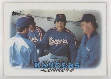 1988 Topps - [Base] #201 - Team Leaders - Texas Rangers