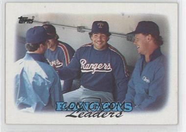 1988 Topps - [Base] #201 - Team Leaders - Texas Rangers