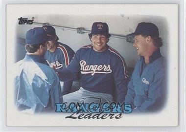 1988 Topps - [Base] #201 - Team Leaders - Texas Rangers