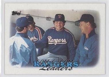 1988 Topps - [Base] #201 - Team Leaders - Texas Rangers