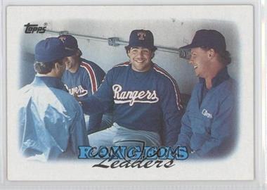 1988 Topps - [Base] #201 - Team Leaders - Texas Rangers