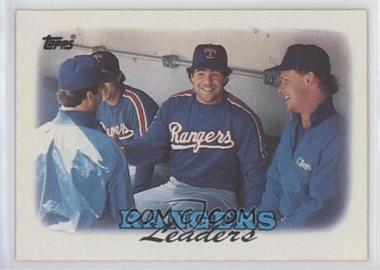 1988 Topps - [Base] #201 - Team Leaders - Texas Rangers