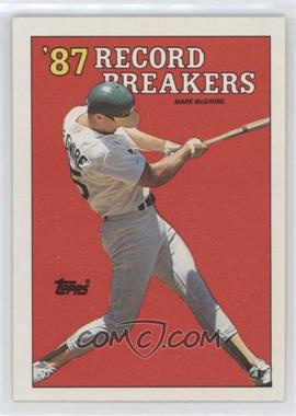 1988 Topps - [Base] #3.1 - Record Breakers - Mark McGwire