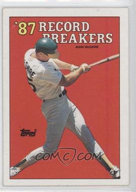 1988 Topps - [Base] #3.1 - Record Breakers - Mark McGwire