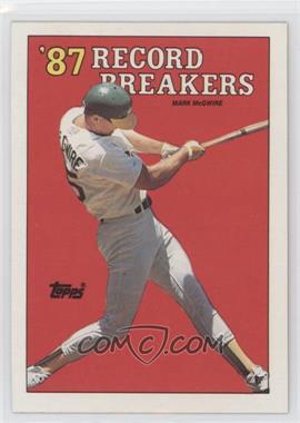 1988 Topps - [Base] #3.1 - Record Breakers - Mark McGwire