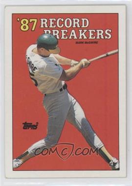 1988 Topps - [Base] #3.1 - Record Breakers - Mark McGwire