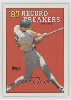 1988 Topps - [Base] #3.1 - Record Breakers - Mark McGwire