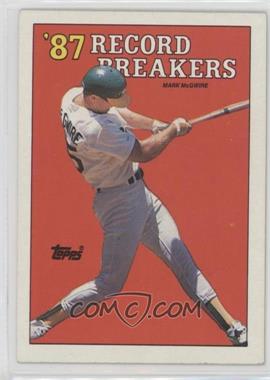 1988 Topps - [Base] #3.1 - Record Breakers - Mark McGwire