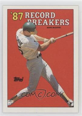 1988 Topps - [Base] #3.1 - Record Breakers - Mark McGwire