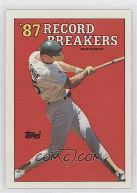 1988 Topps - [Base] #3.1 - Record Breakers - Mark McGwire