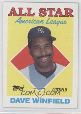 1988 Topps - [Base] #392 - All Star - Dave Winfield