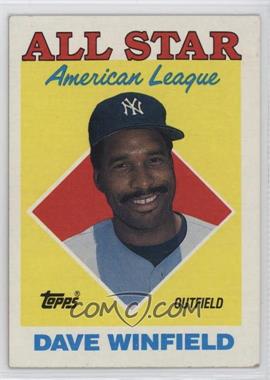 1988 Topps - [Base] #392 - All Star - Dave Winfield