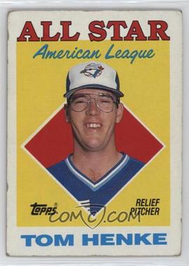 1988 Topps - [Base] #396 - All Star - Tom Henke [EX to NM]