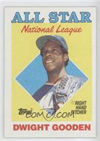 All Star - Dwight Gooden (R in Star on Front Has Blue Filled In)
