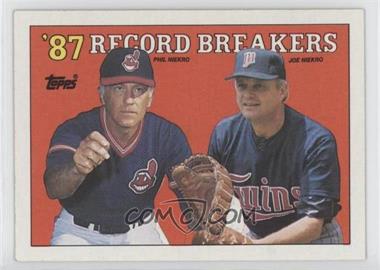 1988 Topps - [Base] #5 - Record Breakers - Phil Niekro, Joe Niekro