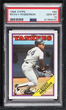 1988 Topps - [Base] #60 - Rickey Henderson [PSA 10 GEM MT]