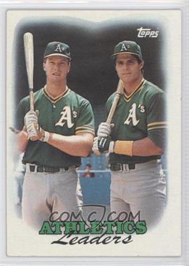 1988 Topps - [Base] #759 - Team Leaders - Oakland Athletics