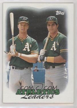 1988 Topps - [Base] #759 - Team Leaders - Oakland Athletics