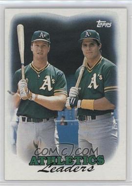 1988 Topps - [Base] #759 - Team Leaders - Oakland Athletics