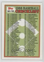 Checklist - Cards 661-792