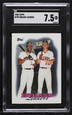 1988 Topps - [Base] #789 - Team Leaders - Cleveland Indians [SGC 7.5 NM+]