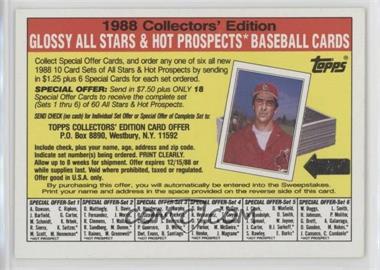 1988 Topps - Glossy All-Stars Redemption Insert #_JACL.3 - Jack Clark (Black Arrow)