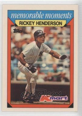1988 Topps Kmart Memorable Moments - [Base] #13 - Rickey Henderson