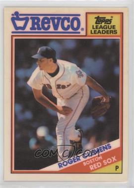 1988 Topps Revco League Leaders - Box Sets [Base] #28 - Roger Clemens [Good to VG‑EX]