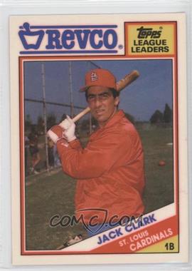 1988 Topps Revco League Leaders - Box Sets [Base] #4 - Jack Clark