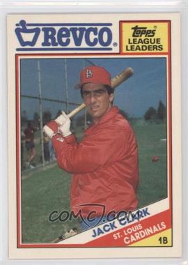 1988 Topps Revco League Leaders - Box Sets [Base] #4 - Jack Clark